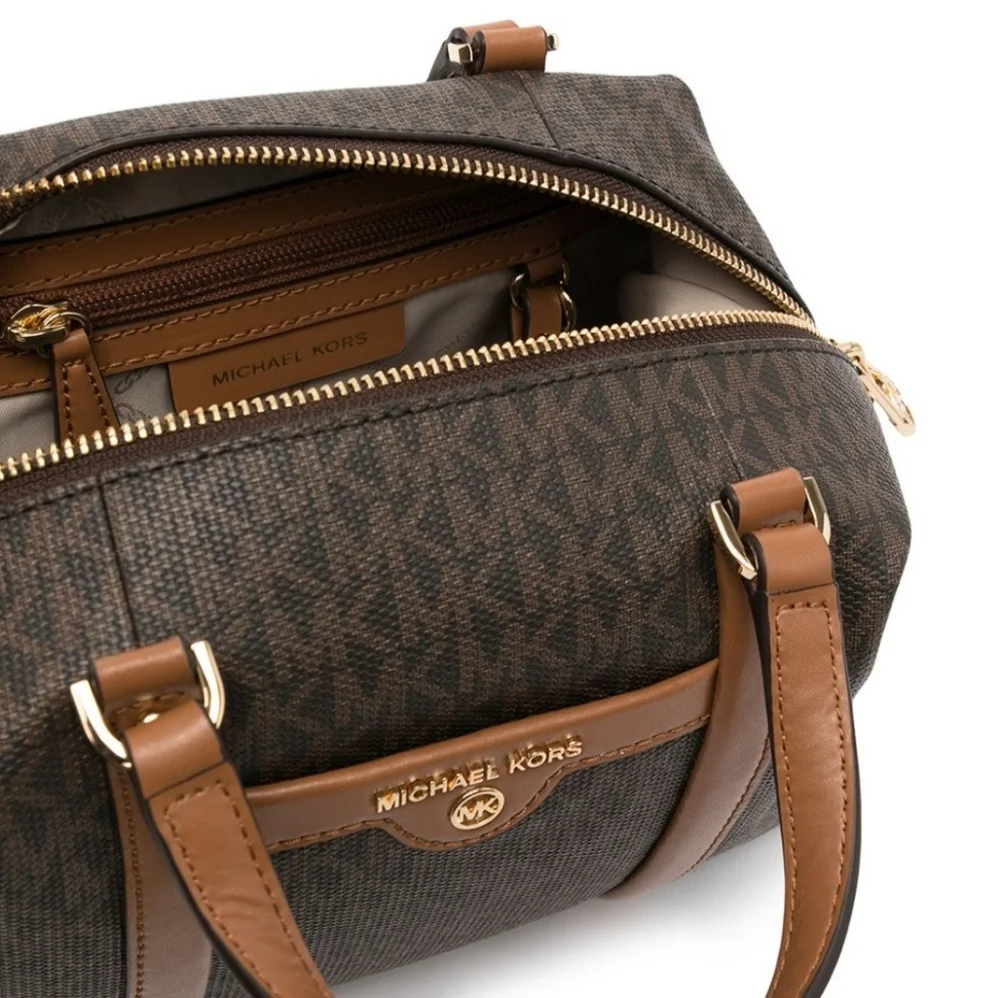Michael Kors Beck Logo Medium Brown Satchel
